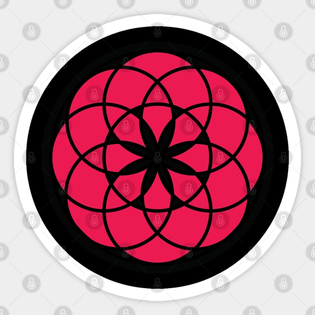 red flower of life Sticker by Lumina